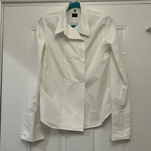 PAUW Amsterdam white button‎ down blouse size 2, US medium